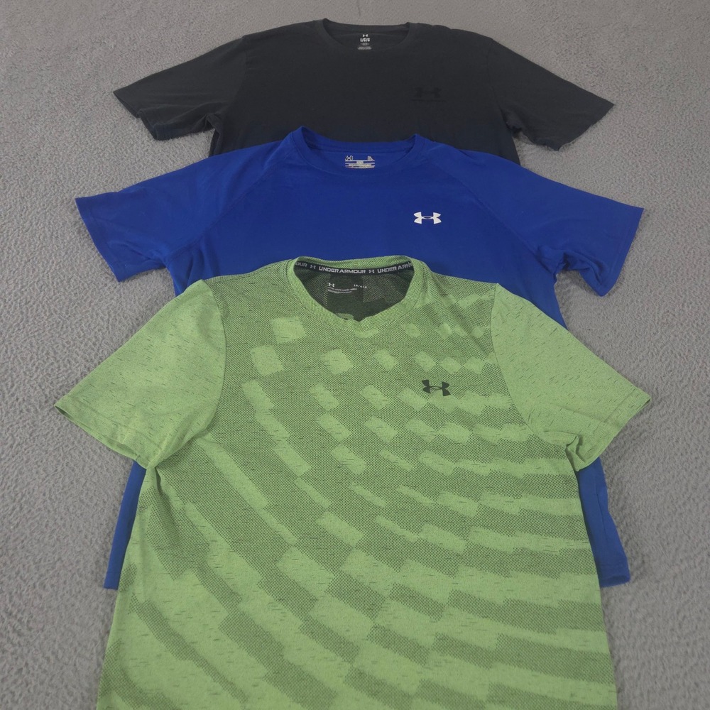LOT OF 3 Under Armour Shirt Mens Large Multi UA Sportstyle Seamless Tech Tee